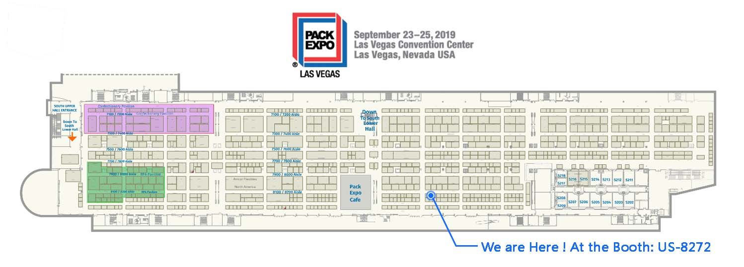 PACK EXPO 2019 în Las Vegas Numărul standului YSL este US-8272.