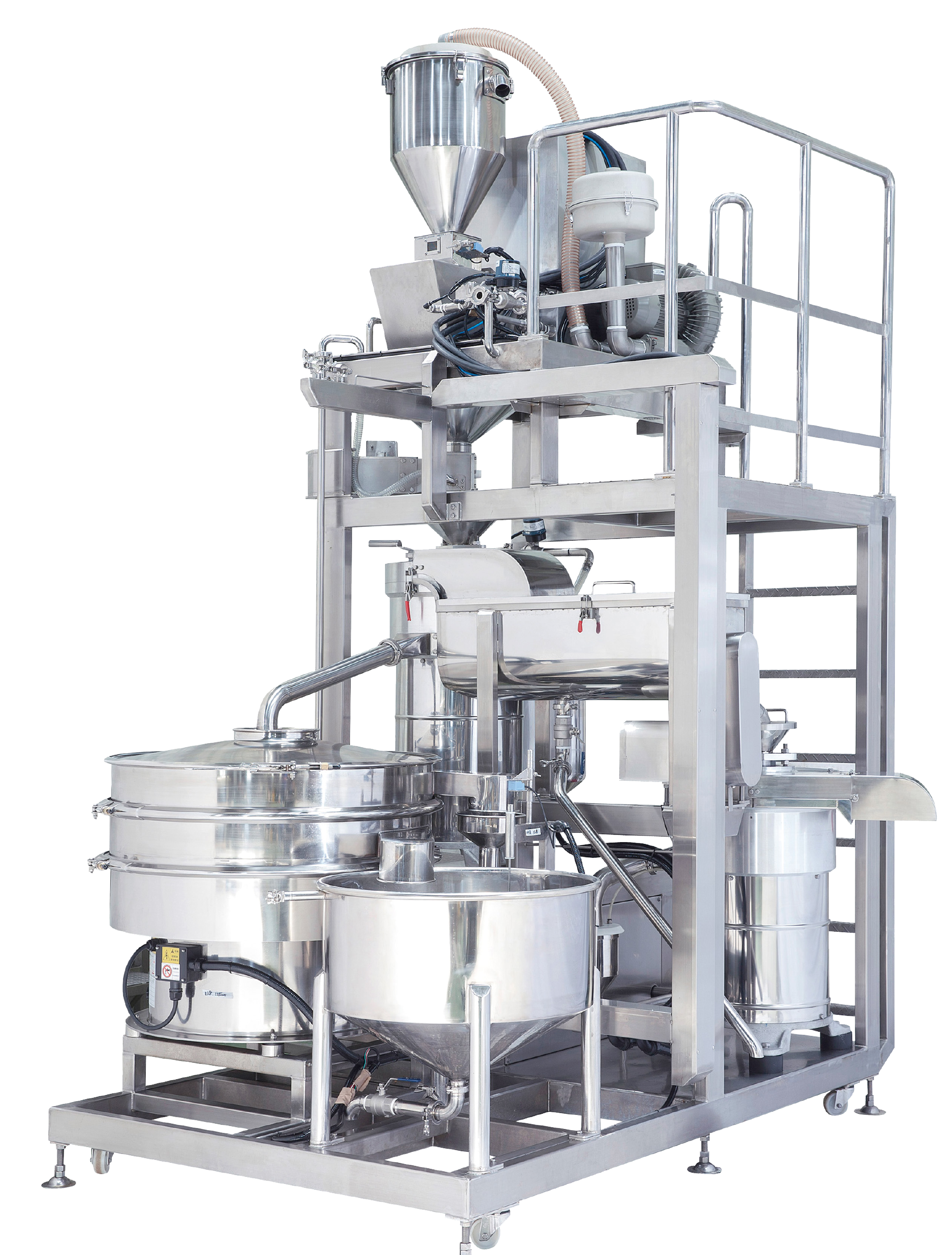 当社の豆腐の製造ラインは、粉砕機、脱脂機、パルプ化機を含めてすべて自動化されており、すべてマンマシンインターフェースで操作されます。