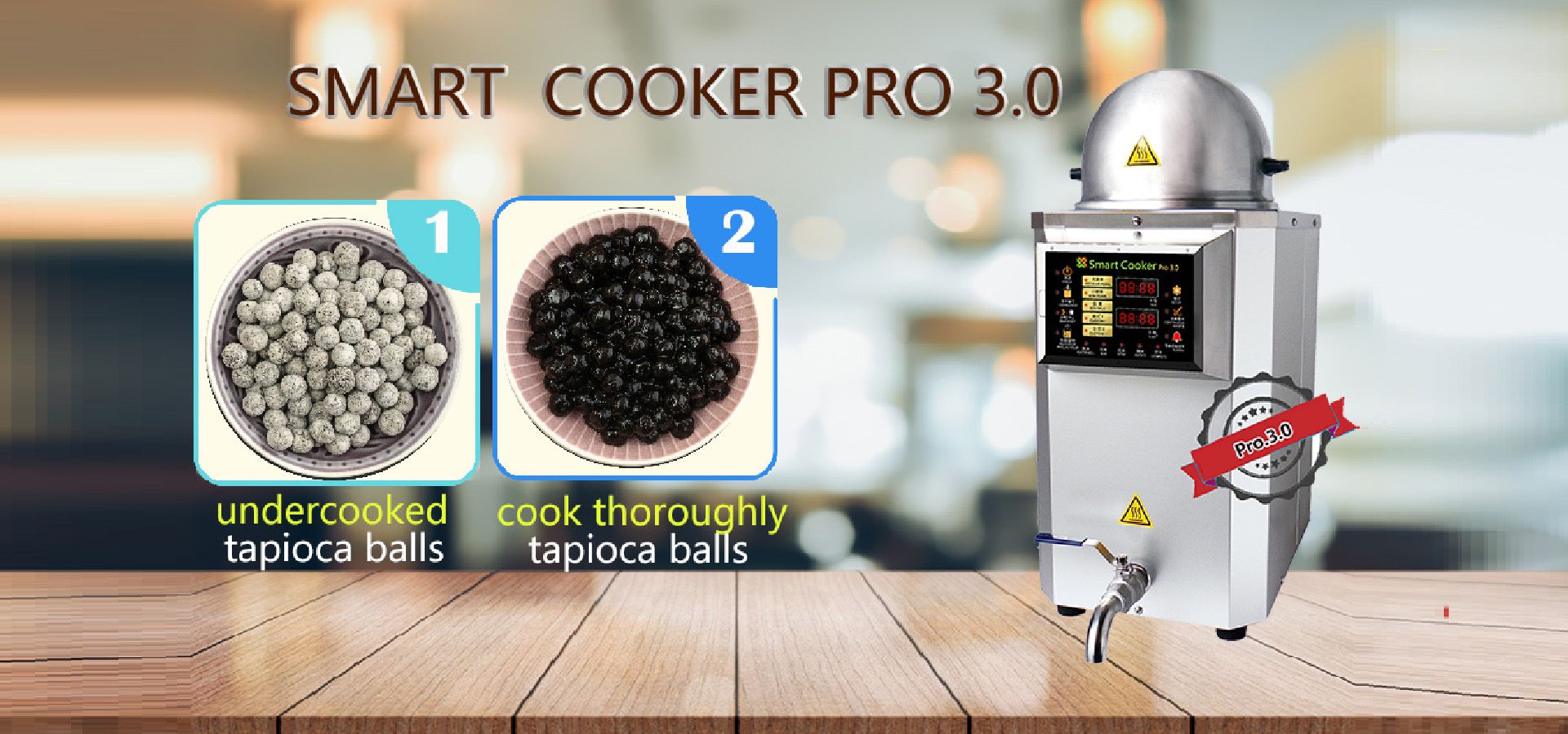 automatic tapioca pearl cooker, boba cooker, boba cooker machine, smart cooker, Bubble tea cooker