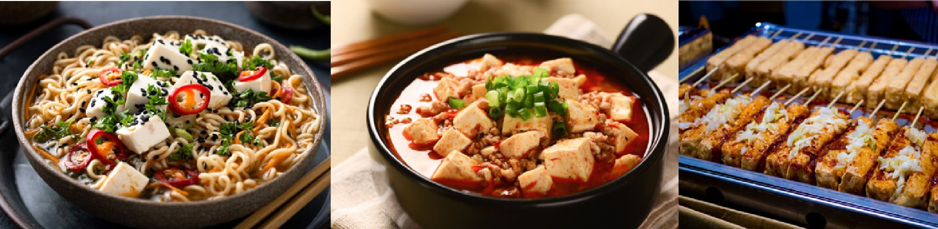 Forskjellige typer tofu har ulik tekstur, fasthet og ulike bruksområder på bordet ditt, Yung Soon Lih (eversoon) tofu-maskin er i stand til å samhandle med valgfritt utstyr for å produsere ekstra fast tofu og asiatisk silketofu.