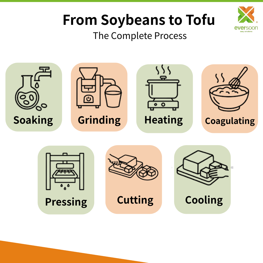 आसान-टोफू-निर्माता-उत्पादन-प्रक्रिया
